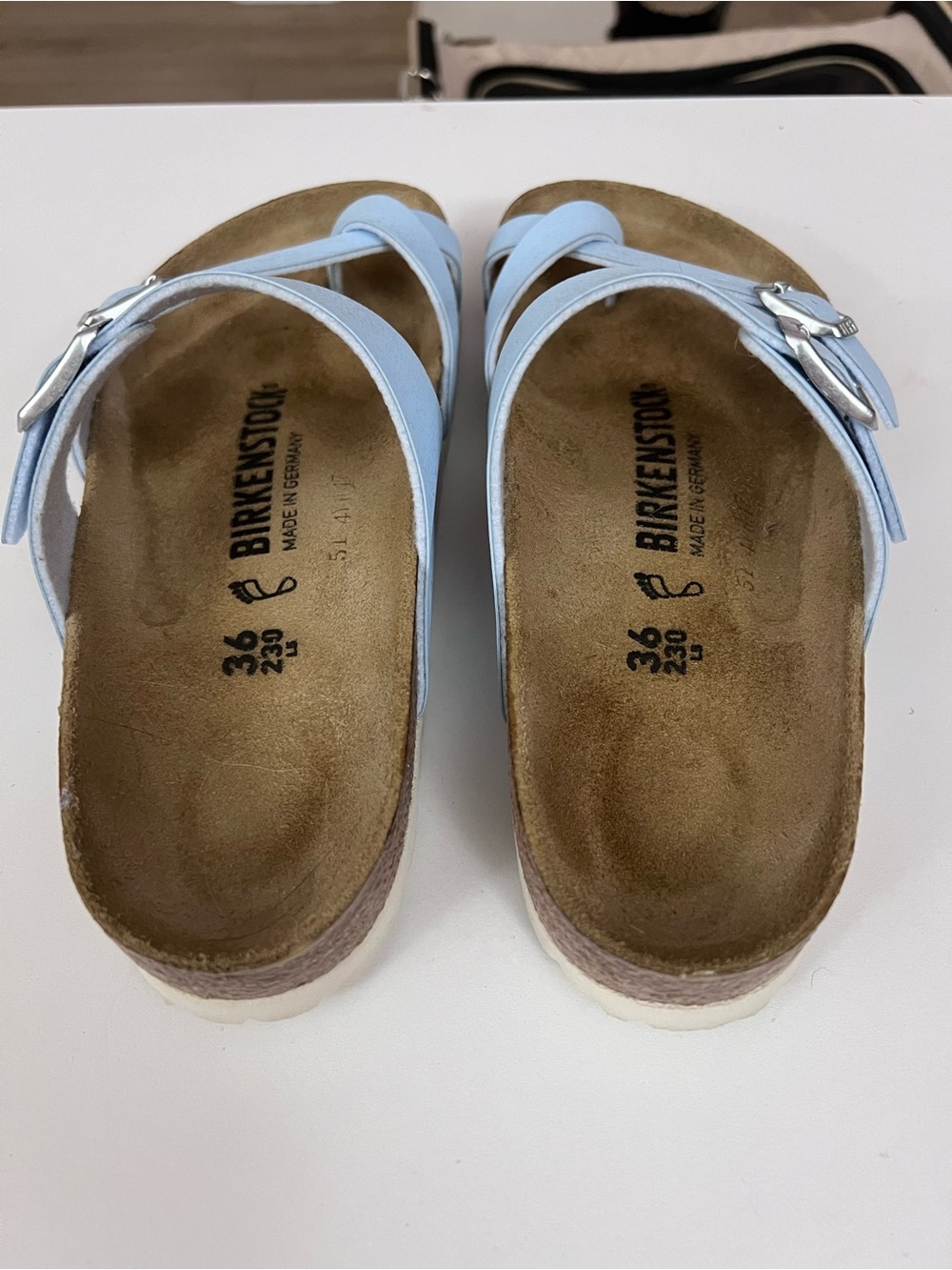 Birkenstock Sky Blue Mayari Sandals Fits W US 6 - Picture 3 of 4
